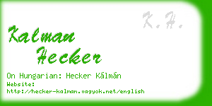 kalman hecker business card